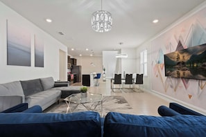 House, Multiple Beds, Pool Access, Pool View (4428KR WIR) | Living area - No Rear Neighbor 6br Private Home Pool Spa Disney (Davenport)