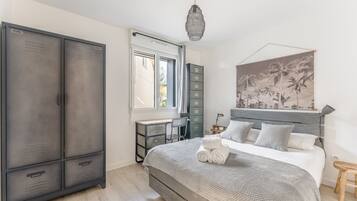 2 chambres, fer et planche Ă repasser, Wi-Fi gratuit, draps fournis