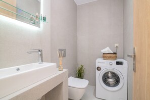 Hair dryer, towels