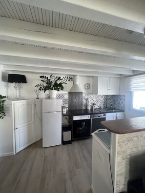 Kjøleskap, mikrobølgeovn, ovn og kokeplater