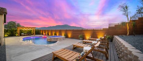 Outdoor pool, a heated pool