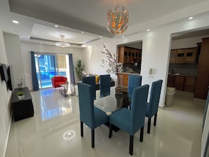 City Apartment, 3 Bedrooms, Balcony | Living area | 47-inch LED TV with digital channels, Netflix, streaming services