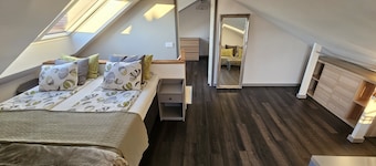 Attic Floor With Views Over Fields and sea