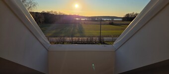 Attic Floor With Views Over Fields and sea