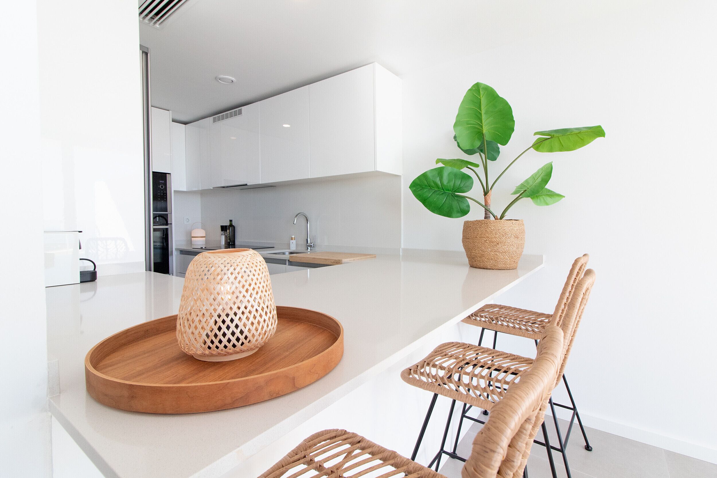 Frigorífico, microondas, horno y lavavajillas