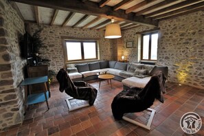 TV, fireplace - Au Foin Tendre - Amplepuis (AMPLEPUIS)
