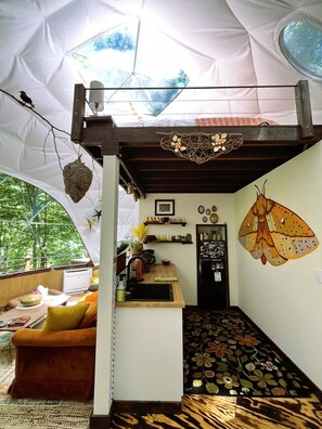 Interior - The Cocoon- Magical Glamping Dome in the Forest! (New Plymouth)