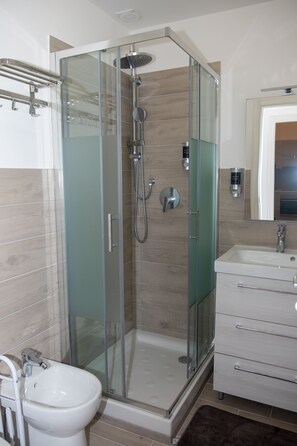 Hårtørrer, bidet, håndklæder, Sæbe