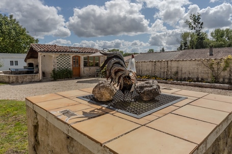 Property grounds. Maison 'Les Roses De Jonzac' with Private Pool, Private Terrace, and Wi-Fi
