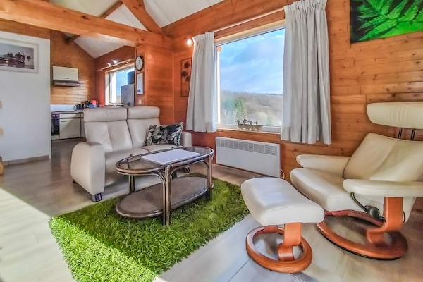 Smart-tv, een open haard, een dvd-speler en tafelvoetbal