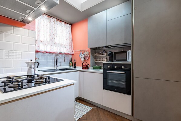 Microwave, oven, stovetop