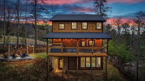 Exterior - Outdoor Fire Pit, Hot Tub, Private Cabin, Arcade Room, Indoor Pool, New Build! (Sevierville)
