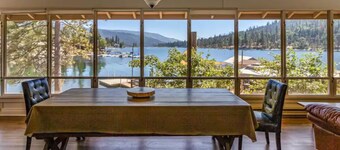 Rustic lakefront cabin with boat dock & VIEWS!