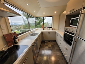 Fridge, microwave, oven, stovetop - Views and Space for Large Groups - 5 bedrooms, 2 kitchens and 3 bathrooms (Hanmer Springs)