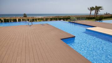 Een verwarmd zwembad