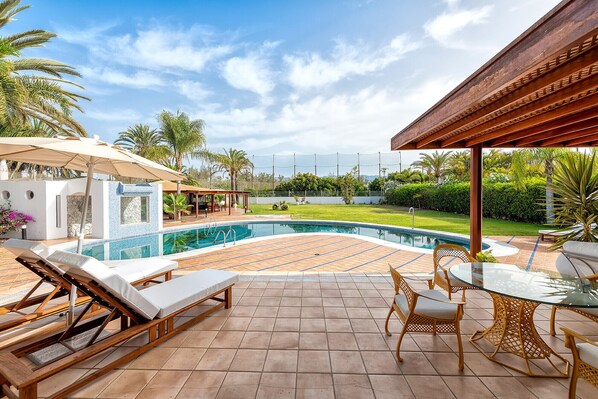 A heated pool