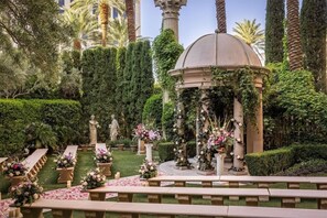 Outdoor banquet area