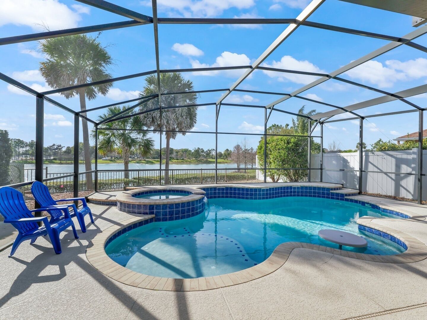 Perfect oasis!  YOUR OWN private pool, water view & golf cart next to Brownwood