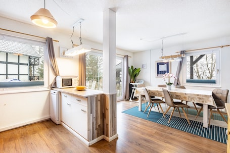 Dining. Apartment "Kellerwald" with Private Fenced Garden and Wi-Fi