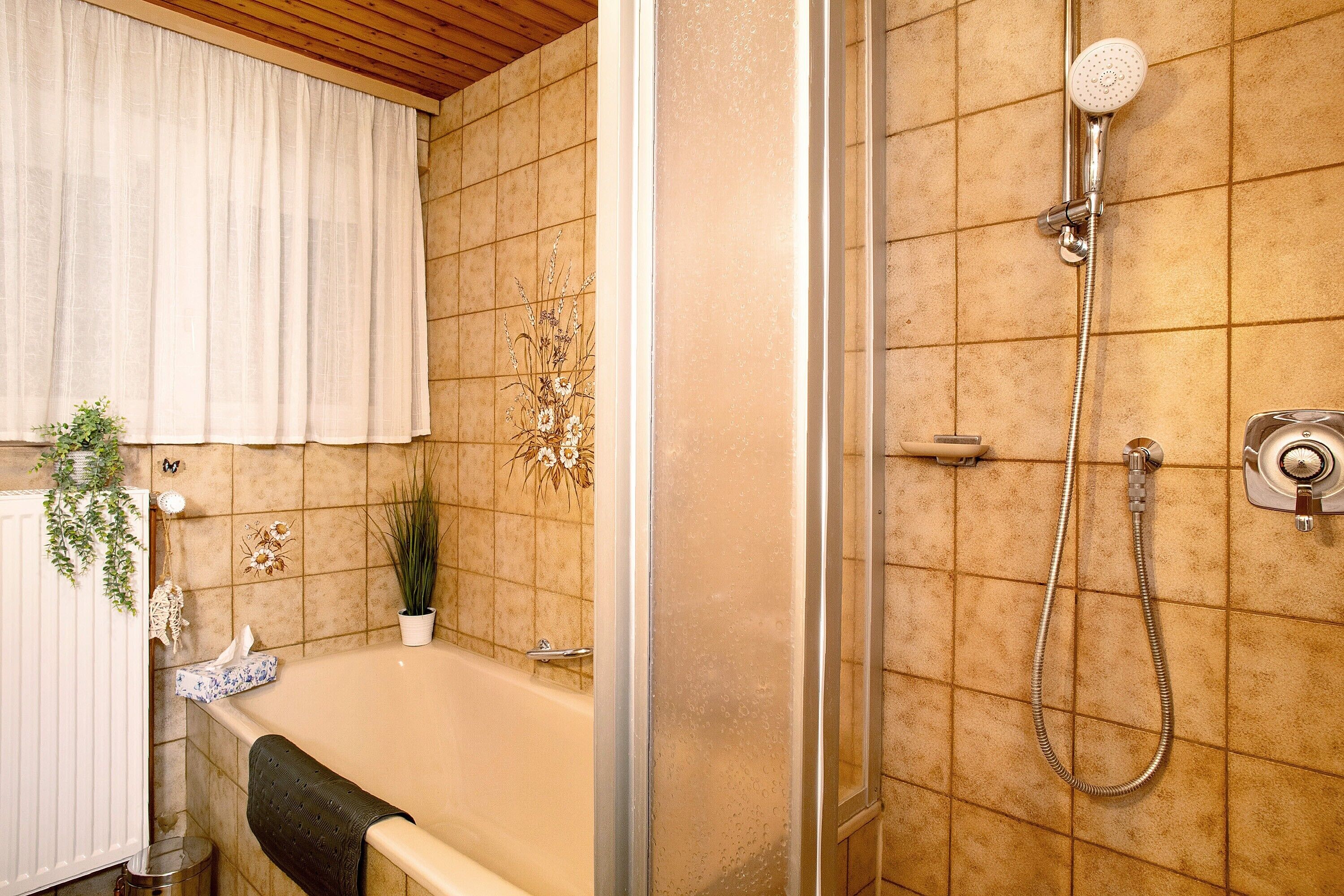 Ducha, secador de pelo, toallas