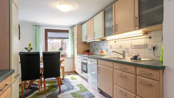 Fridge, oven, stovetop, dishwasher