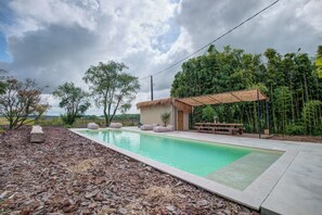 Outdoor pool, a heated pool - Exceptionnel farm house with pool and paddle court (Mareuil en Périgord)