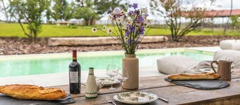 Splendid barn nested in an organic walnut orchard in Perigord