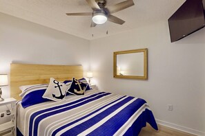 1 bedroom, iron/ironing board, free WiFi, bed sheets - Modern Oceanfront Condo | Steps to Beach & Boardwalk | Pool, Elevator, Private Beach Access (Carolina Beach)