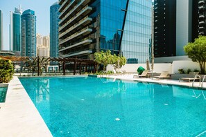 Pool - Exclusive 2BR Apt with Superb Balcony Marina Views (Dubai)