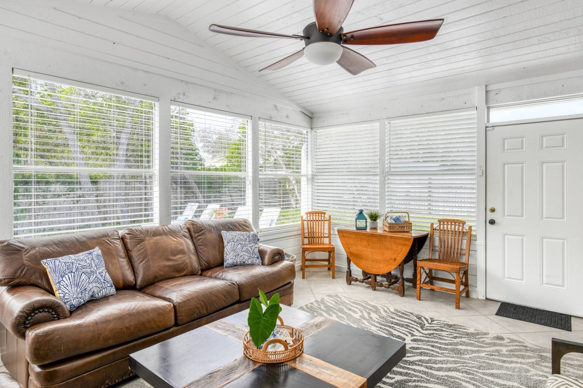 Step out the side door to plunge into the pool!