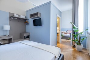 1 makuuhuone, työpöytä, ilmainen Wi-Fi, vuodevaatteet