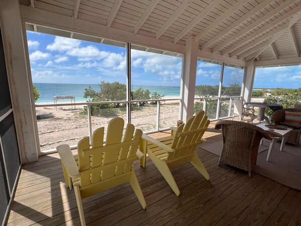 Casa de campo Premium, 1 cama King size, vista a la playa | Terraza o patio