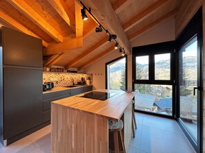 Fridge, microwave, dishwasher - Bright apartment panoramic view - 10 guests (Samoëns)