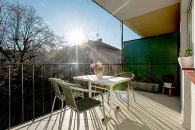 One bedroom apartment with terrace and park view