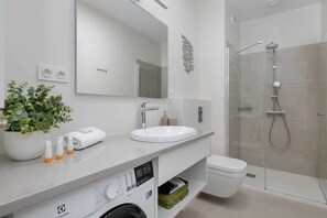 Shower, hair dryer