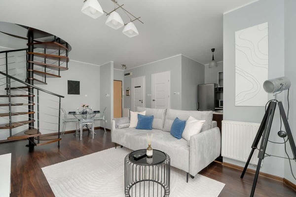 Living room with television