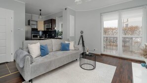 Living area - Two-level Apartment with Terrace | Workspace (Poznan)