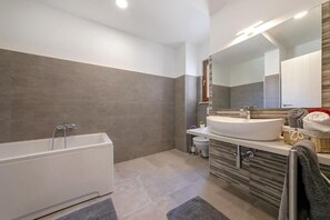 Ducha, secador de pelo y toallas