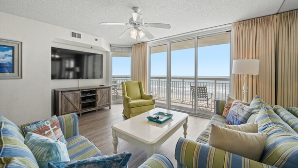 TV, DVD player - Oceanfront Crescent Beach 1K 2Q SS | 4th Floor Unit 409 (North Myrtle Beach)