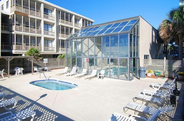 Indoor pool - Oceanfront Crescent Beach 2Q SS (North Myrtle Beach)
