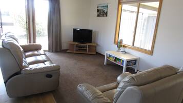 TV, DVD player, stereo