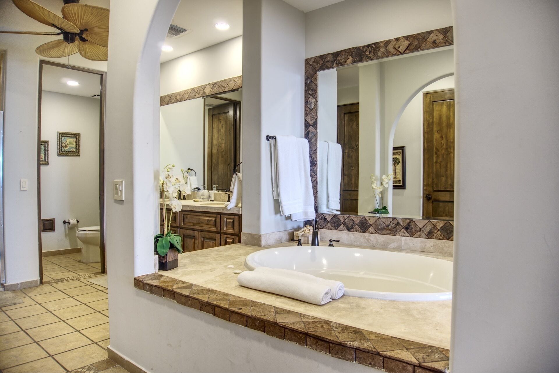 Douche, serviettes fournies