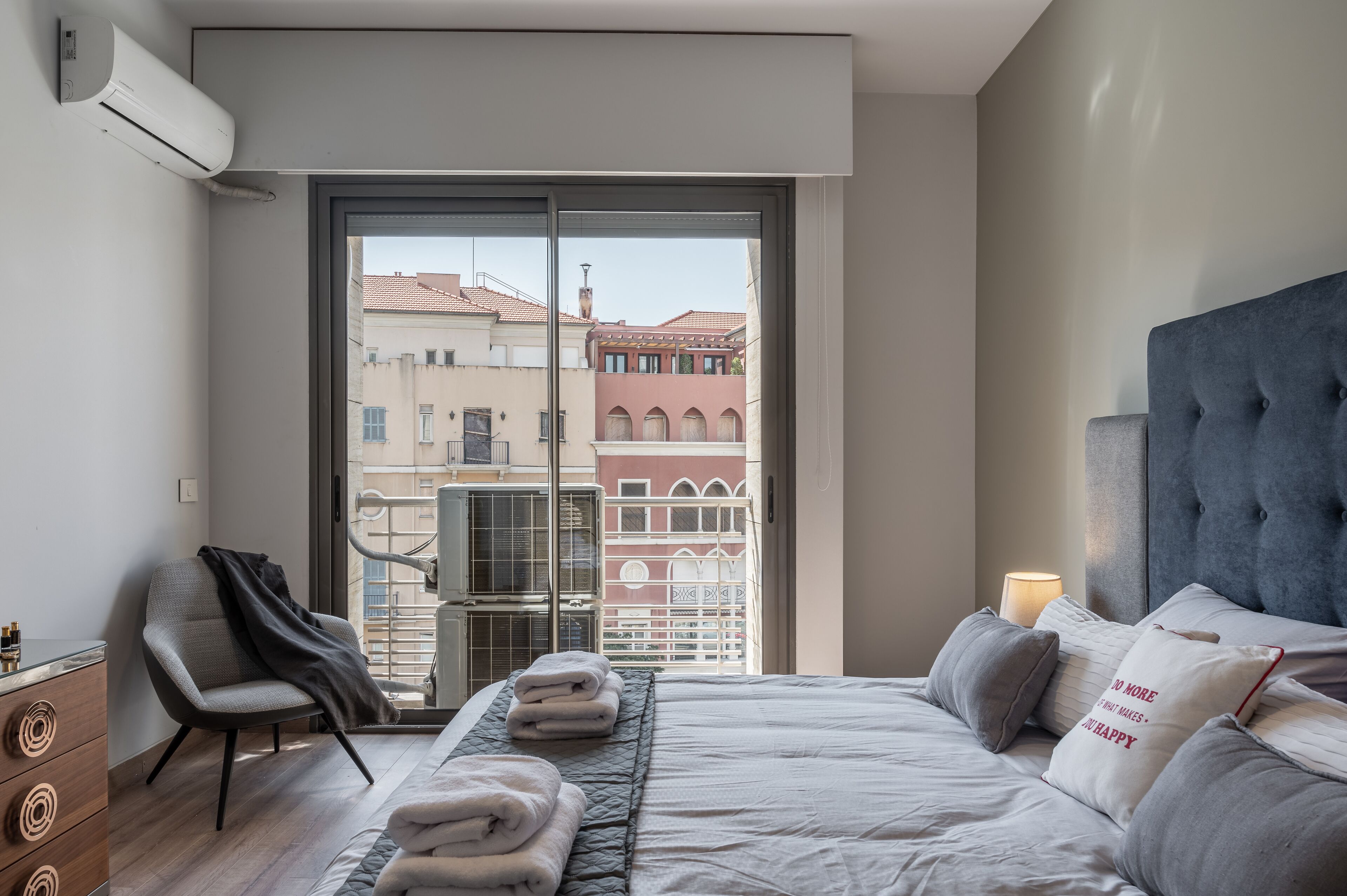 Premium-lejlighed | 2 soveværelser, premium-sengetøj, senge med madrasser af memory foam