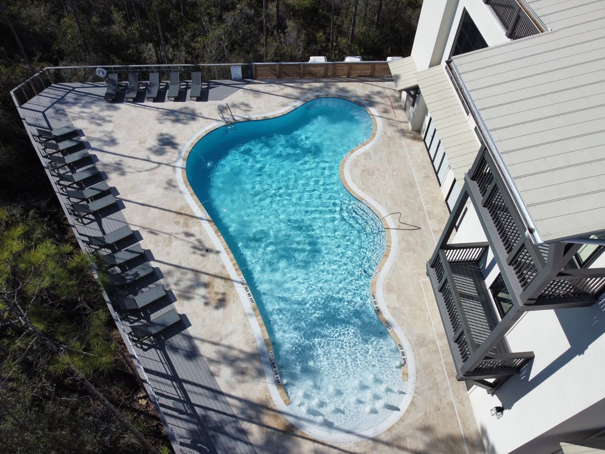 A heated pool