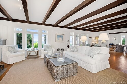 Oceanfront home with private dock & large yard

