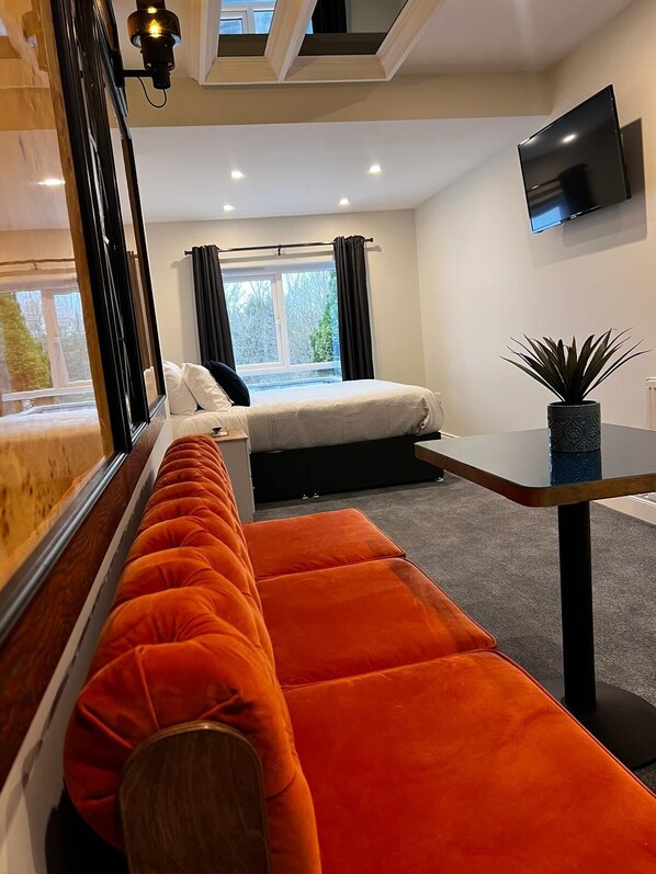 City Double Room | Down comforters, memory foam beds, soundproofing