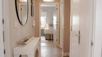 2 bedrooms, desk, iron/ironing board, travel cot