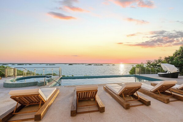 A heated pool