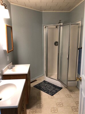 Hair dryer, towels