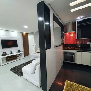 Interior - Cobertura Duplex Guarujá Com Piscina Área Gourmet e Vista Para o Mar, Aceita Pet (Jardim Belmar Guarujá)